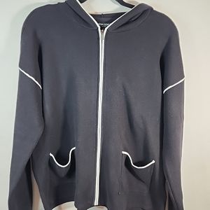 Cynthia Rowley Full Zip Hooded Sweater Size Large in EUC